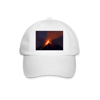 Intensiver Vulkanausbruch Feuer Pferd - Baseballkappe - Weiß/Weiß - Vorne
