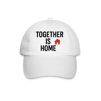 Warme Familie zusammen Hausgrafik - Baseballkappe - Weiß/Weiß - Vorne