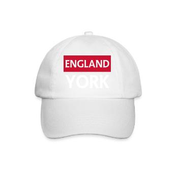Englischer Stadtblick mit farbenfrohem Design - Baseballkappe - Weiß/Weiß - Vorne