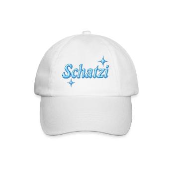 schatzi / Y2K-Design / blau - Baseballkappe - Weiß/Weiß - Vorne
