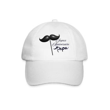 Alles Gute zum Geburtstag, Papa - Baseballkappe - Weiß/Weiß - Vorne