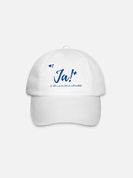 Geschenk Hochzeit - Baseballkappe - Weiß/Weiß