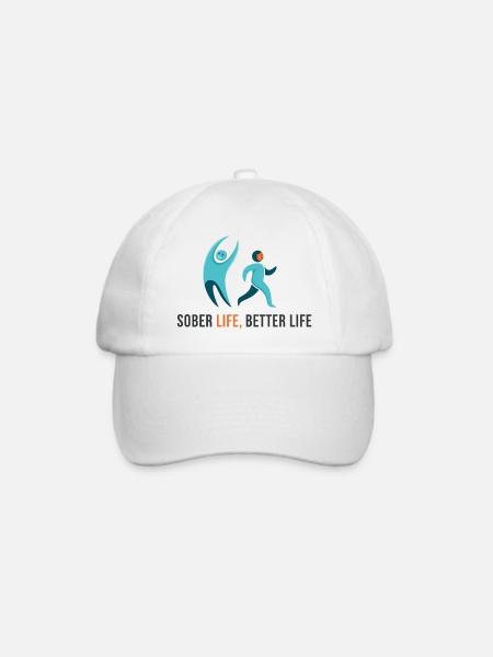 Sober Life.Better Life - Baseballkappe - Weiß/Weiß