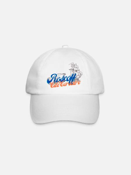 Roscoff Bretagne Vintage Segelyachten - Baseballkappe - Weiß/Weiß