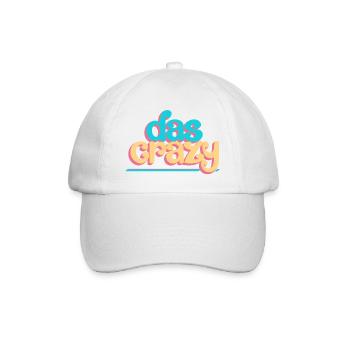 Das crazy - Baseballkappe - Weiß/Weiß - Vorne