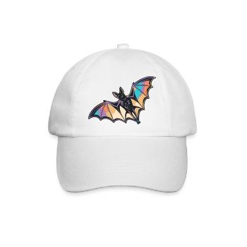 Stilisierte Regenbogenfledermaus - Baseballkappe - Weiß/Weiß - Vorne