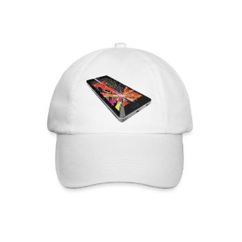Handy - Baseballkappe - Weiß/Weiß - Vorne