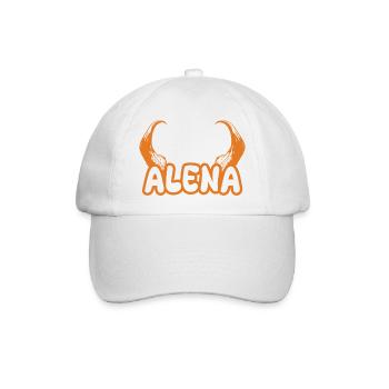 Geschenk für Alena - Baseballkappe - Weiß/Weiß - Vorne