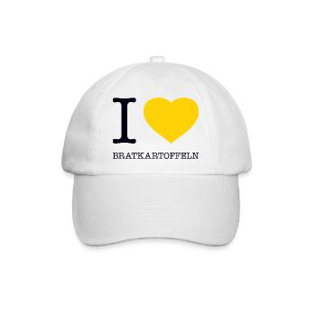 I love Bratkartoffeln - Baseballkappe - Weiß/Weiß - Vorne