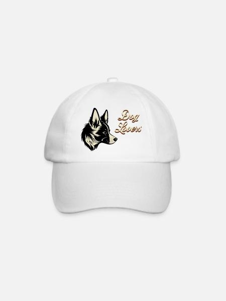 Hundeliebe DogLovers - Baseballkappe - Weiß/Weiß