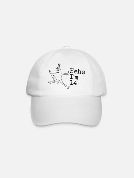 14. Geburtstag Geschenk lustig 14 Jahre 14th - Baseballkappe - Weiß/Weiß