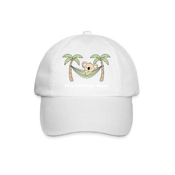Koala in der Hängematte Palmen - Baseballkappe - Weiß/Weiß - Vorne