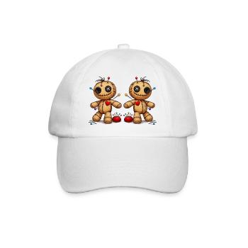 Voodoo Puppe mit Nadeln - Baseballkappe - Weiß/Weiß - Vorne