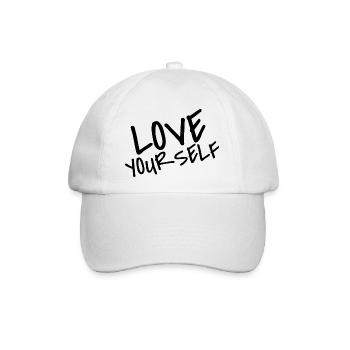 Love Your Self | Selflove Shirt - Baseballkappe - Weiß/Weiß - Vorne