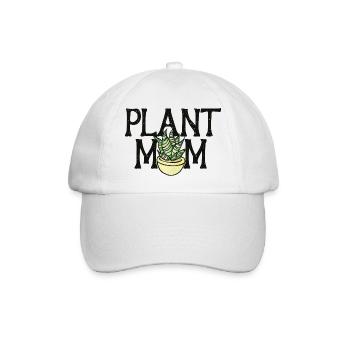 Plant Mom Bloom Pot - Baseballkappe - Weiß/Weiß - Vorne