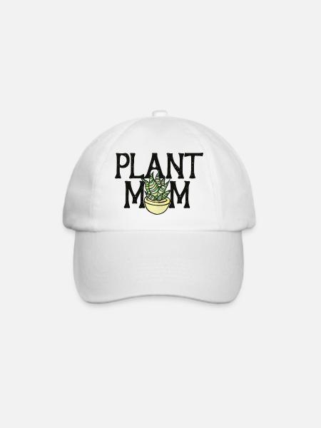 Plant Mom Bloom Pot - Baseballkappe - Weiß/Weiß