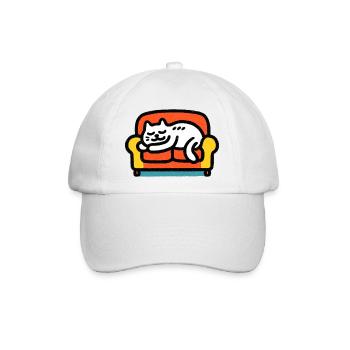 Chillekatze - Baseballkappe - Weiß/Weiß - Vorne