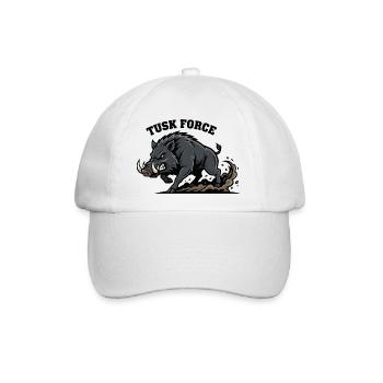 Tusk Force Wildschwein-Angriff - Baseballkappe - Weiß/Weiß - Vorne