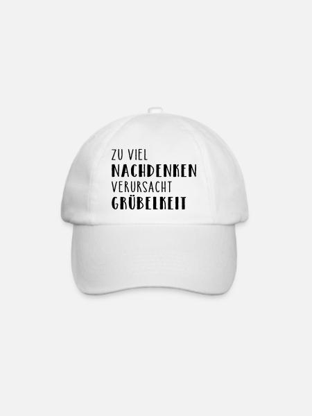 Grübelkeit - Baseballkappe - Weiß/Weiß