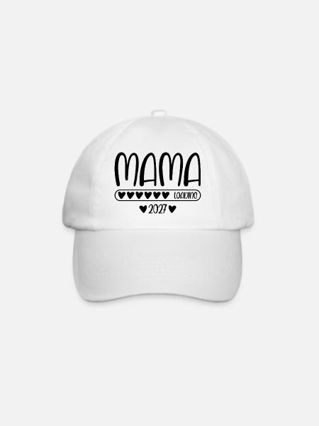 Mama 2027 loading - Baseballkappe - Weiß/Weiß