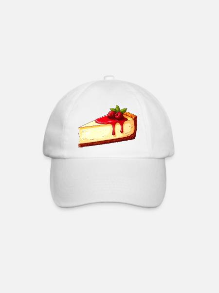 Käsekuchen - Baseballkappe - Weiß/Weiß
