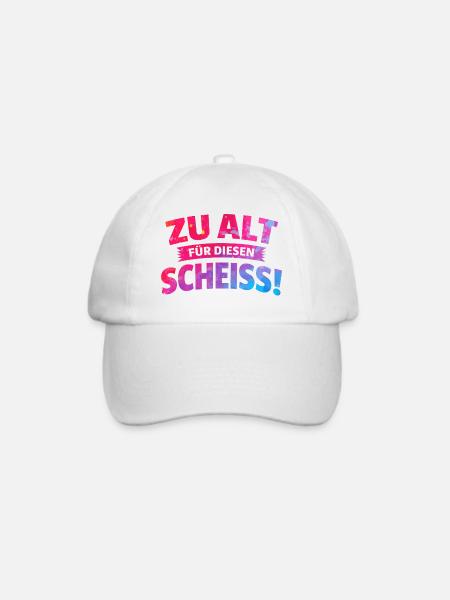 zu alt für diese Scheisse - Baseballkappe - Weiß/Weiß