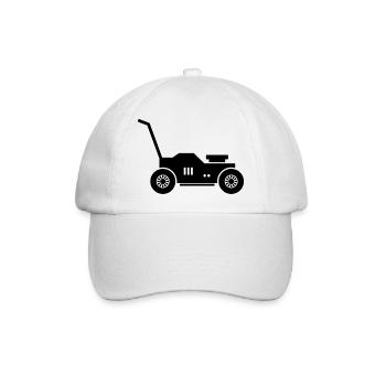 Rasenmäher - Baseballkappe - Weiß/Weiß - Vorne