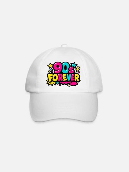 90s Forever Neon Pop - Baseballkappe - Weiß/Weiß