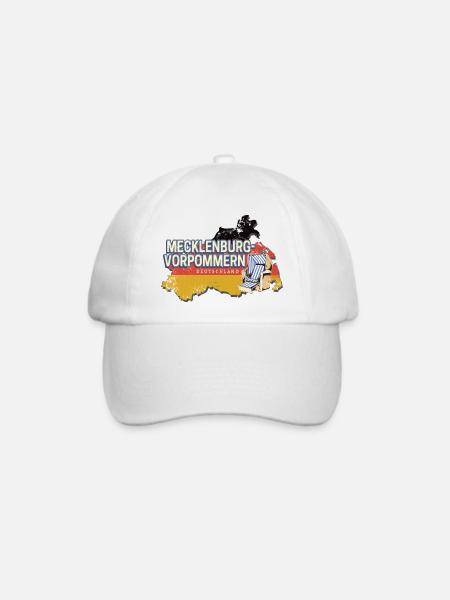 Mecklenburg-Vorpommern Deutschland Bundesland - Baseballkappe - Weiß/Weiß