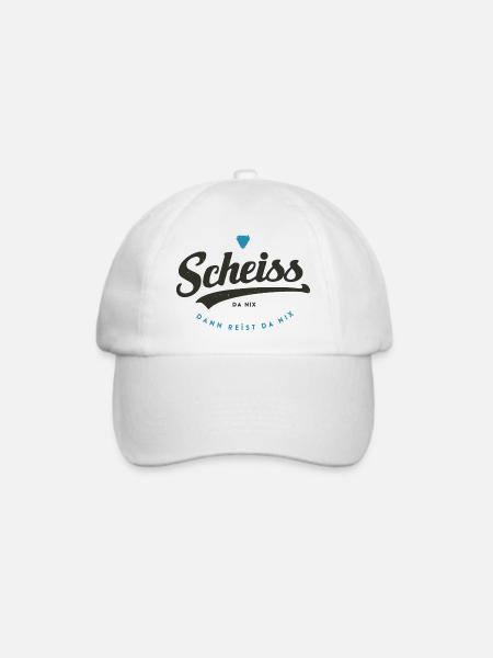 Scheiss da nix - Baseballkappe - Weiß/Weiß