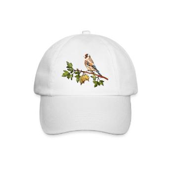 Bunter Vogel - Baseballkappe - Weiß/Weiß - Vorne