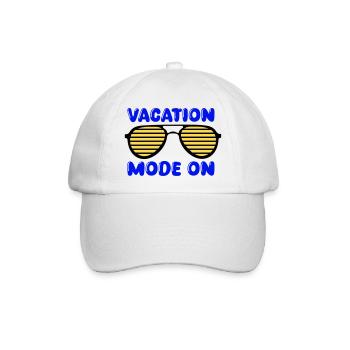 Urlaubsmodus an - Baseballkappe - Weiß/Weiß - Vorne