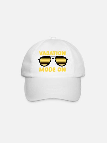 Vacation Mode On Retro - Baseballkappe - Weiß/Weiß
