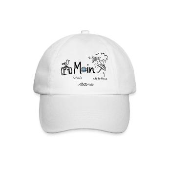 MOIN Küste Luxus Urlaub am Meer Ferienhaus - Baseballkappe - Weiß/Weiß - Vorne