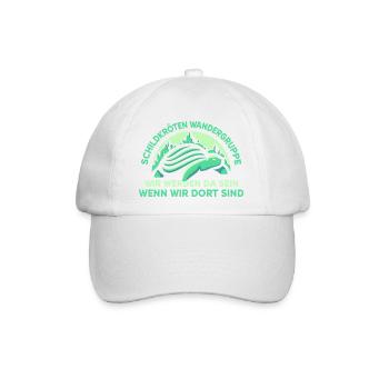 Schildkörten Wandergruppe Wander Bergsteiger - Baseballkappe - Weiß/Weiß - Vorne