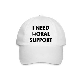 I need moral support schmutzig nasty sexy - Baseballkappe - Weiß/Weiß - Vorne