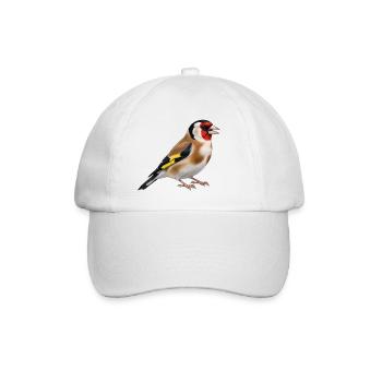 Distelfink Stieglitz Vogel - Baseballkappe - Weiß/Weiß - Vorne