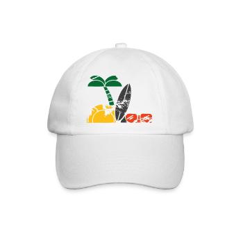 Urlaub am Meer - Baseballkappe - Weiß/Weiß - Vorne