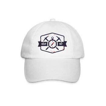Bergretter Kompass Wappen - Baseballkappe - Weiß/Weiß - Vorne