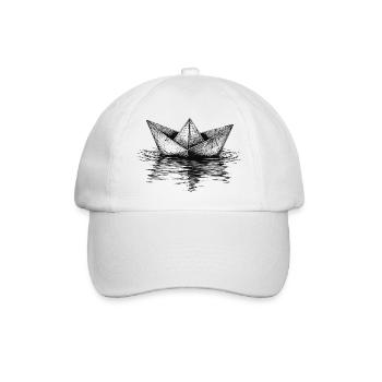 Origami-Boot-Reflexion - Baseballkappe - Weiß/Weiß - Vorne