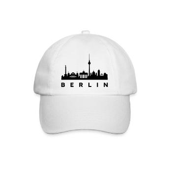Berlin Skyline - Baseballkappe - Weiß/Weiß - Vorne