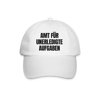 Amt für unerledigte Aufgaben hell - Bürokratie - Baseballkappe - Weiß/Weiß - Vorne