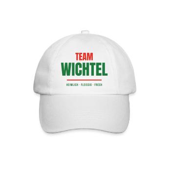 Team Wichtel Weihnachten Wichteln Familie Gruppe - Baseballkappe - Weiß/Weiß - Vorne