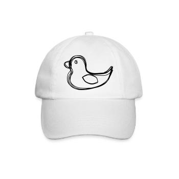 Ente handgezeichnet - Baseballkappe - Weiß/Weiß - Vorne