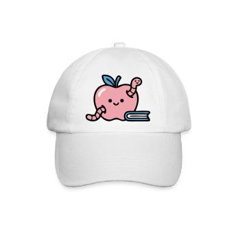 Classroom Apfel Logo - Baseballkappe - Weiß/Weiß - Vorne
