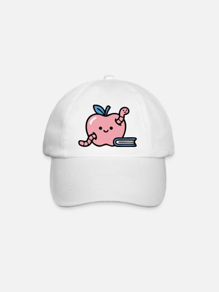 Classroom Apfel Logo - Baseballkappe - Weiß/Weiß