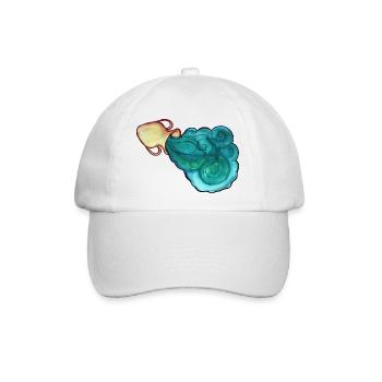 Azure Swirl und Ember Cloud - Baseballkappe - Weiß/Weiß - Vorne