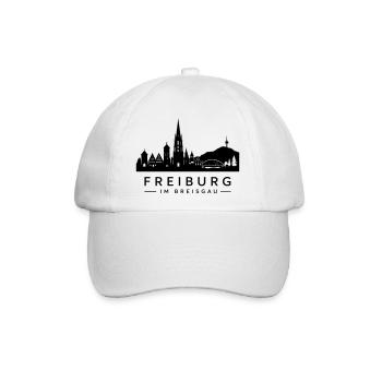 Skyline Freiburg im Breisgau - Baseballkappe - Weiß/Weiß - Vorne