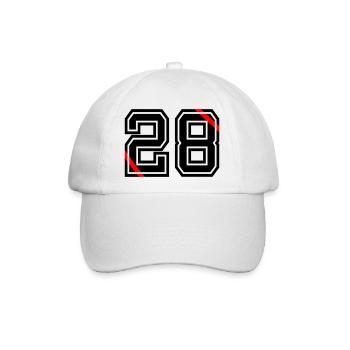28- - Baseballkappe - Weiß/Weiß - Vorne