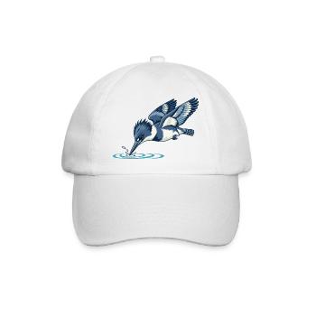 Gürtel-Eisvögeltauchen - Baseballkappe - Weiß/Weiß - Vorne